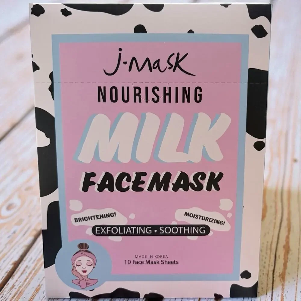 JLASH J Mask Nourishing Milk Face Mask - Moisturizing and Brightening Box Of 10